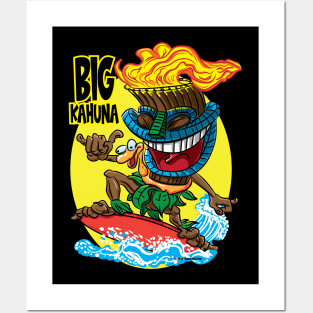 Big Kahuna Tiki Surfer Posters and Art